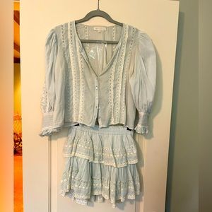 LoveShackFancy Riviera Blue Rare set XS